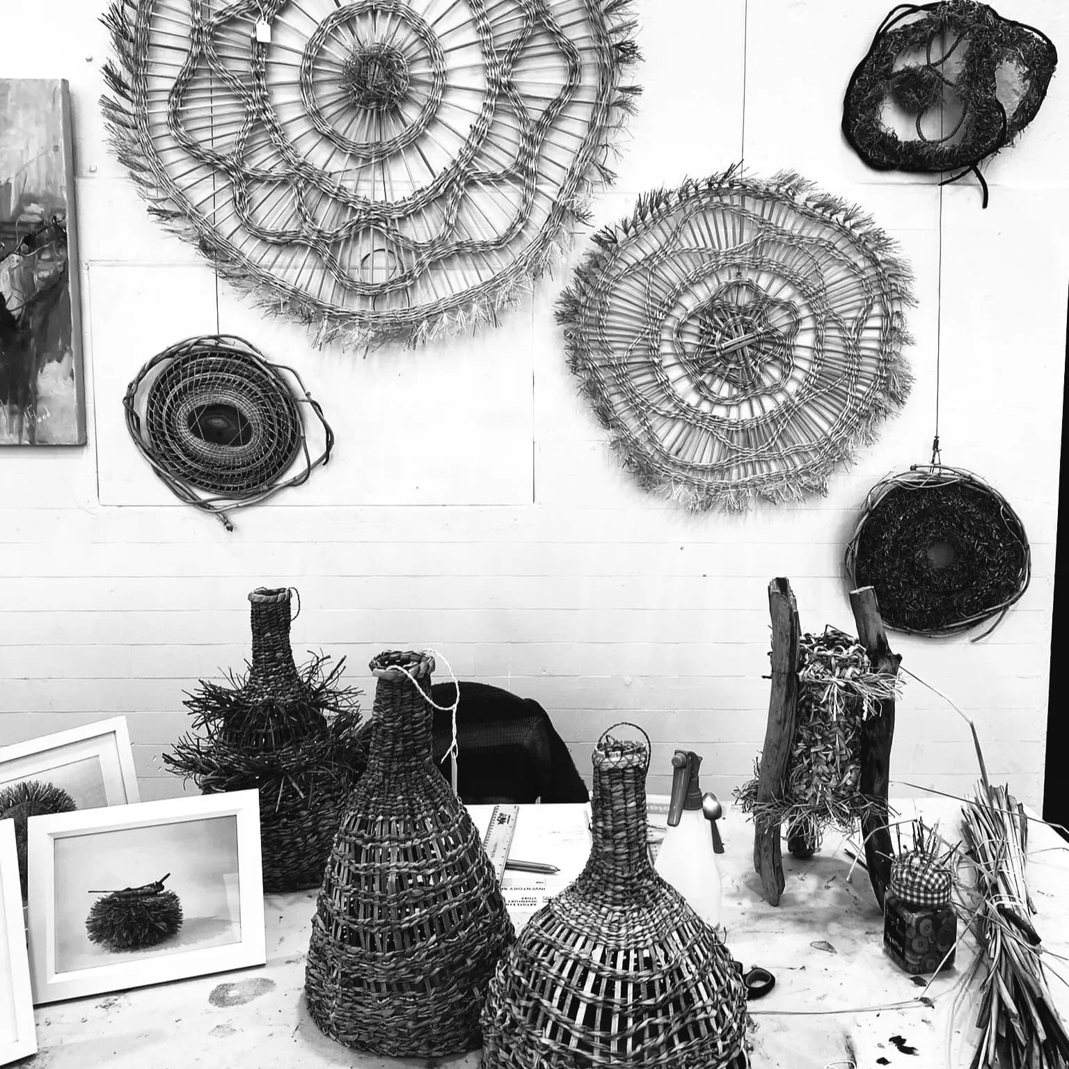 Woven sculptures by Julia Kitto