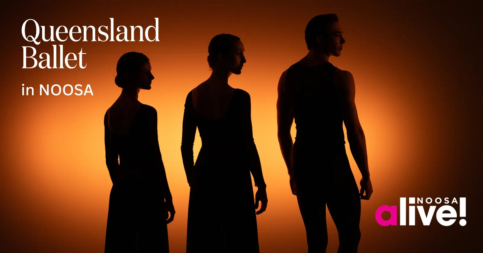 Ist möglicherweise ein Bild von tanzt und Text „Queensland Ballet in NOOSA alive! NOOSA“